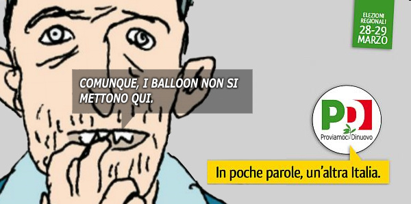 Il balloon non va lì