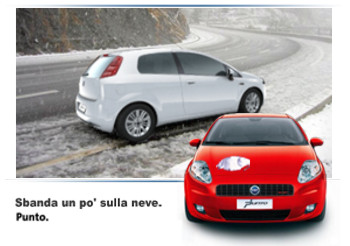 Sbanda sulla neve. Punto.